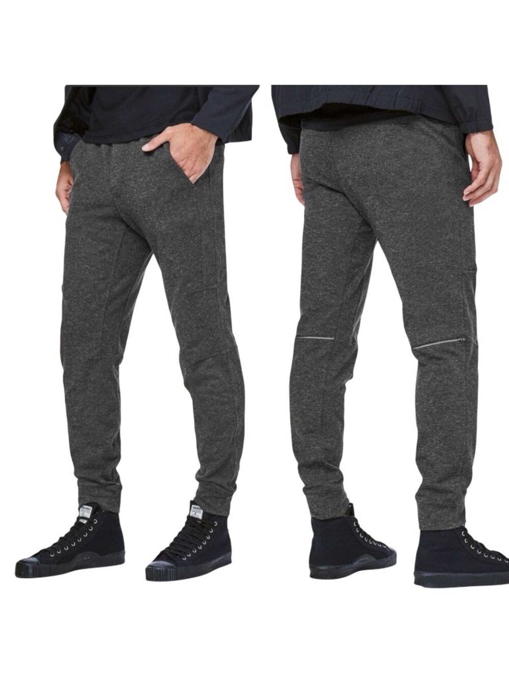 Lululemon City Sweat Jogger Pants Size Medium Heathered Black Sweatpants M5625S